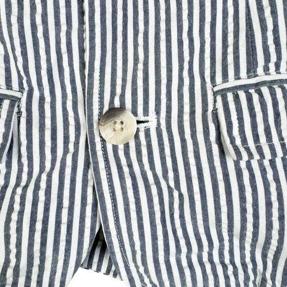 Janie and Jack Blazer Jacket Seersucker Size 2T Navy White - Picture 3 of 7